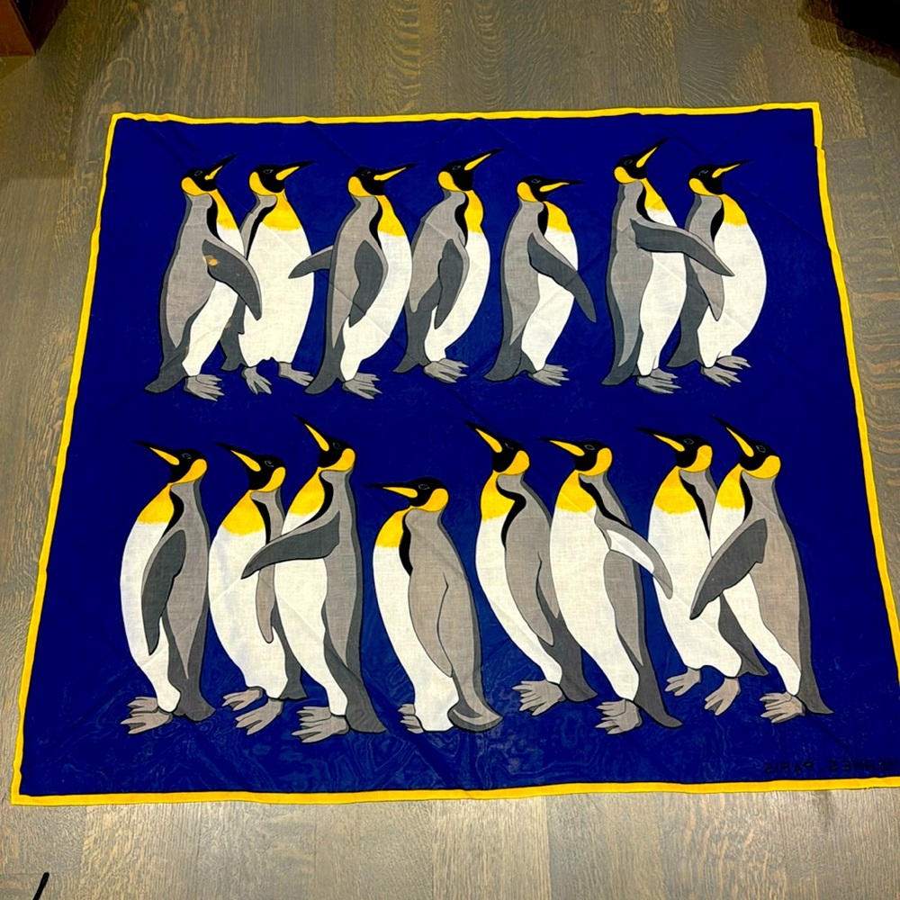 Authentic Hermes Vintage blue The Penguins